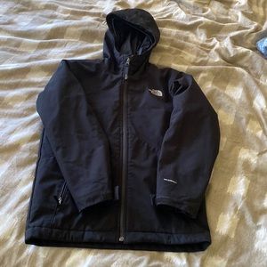 Like New The North Face coat kids M 10/12 black